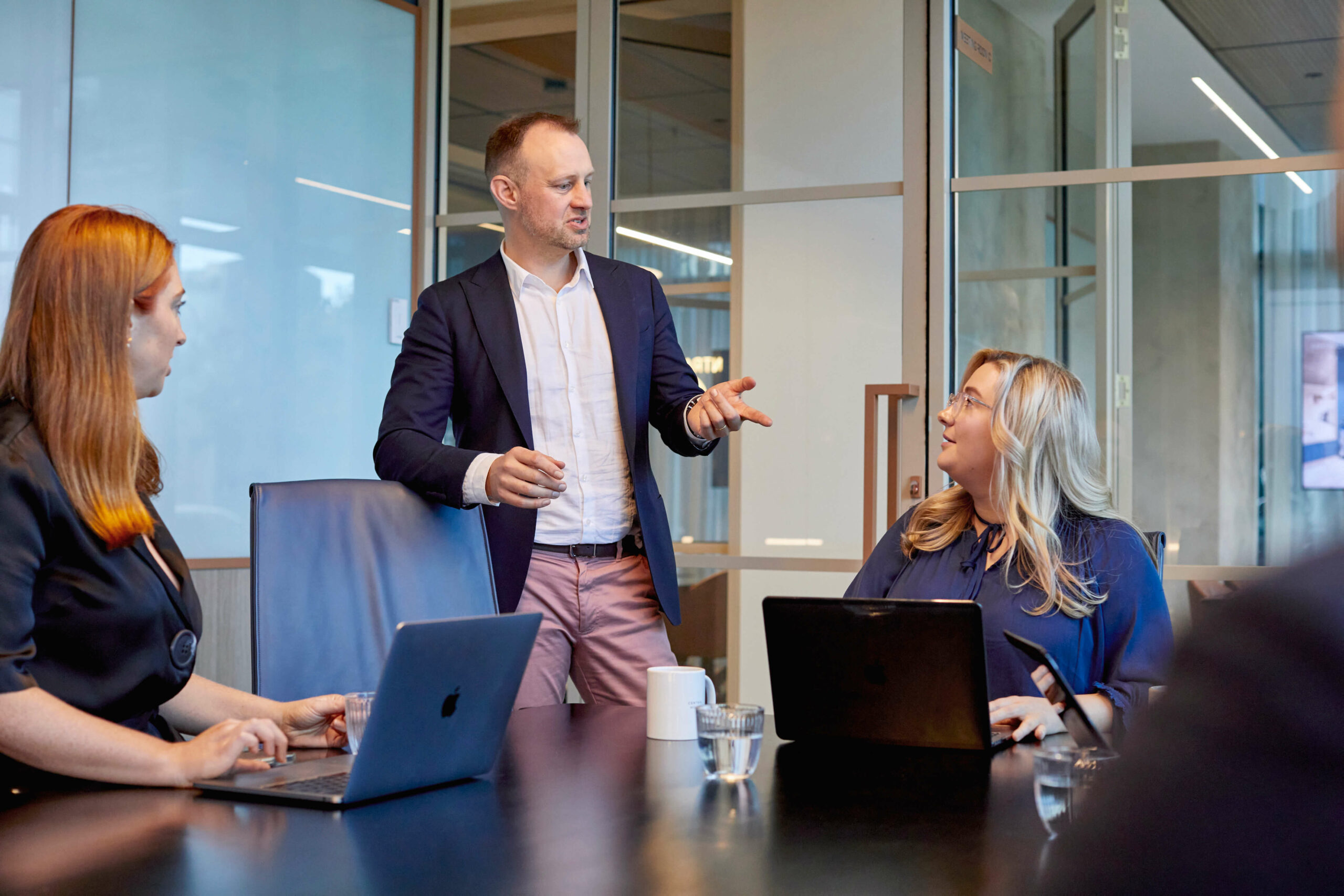 A team of lawyers having a meeting.